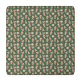 thumbnail image 1 of Green Christmas Gingerbread and Tree Pattern Square Fitted Tablecloth with Elastic Edge,Square Table Cover,Washable Elastic Table Cover for Home Kitchen Party Decor 34"x34", 1 of 6