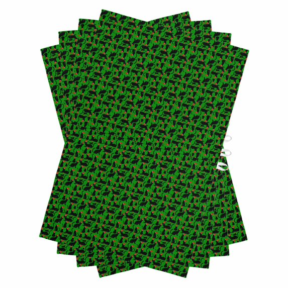 Green Christmas Kitchen Towels Set of 4, Water Absorbent Dish Towel, Black Red Xmas Christmas Decorative Hand Towels - Quick Drying Cloth for Cooking Baking, 18x28 Inch