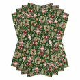 thumbnail image 1 of Green Christmas Kitchen Towels Set of 4, Water Absorbent Dish Towel, Elk Xmas Tree Wreath Balls Bell Decorative Hand Towels - Quick Drying Cloth for Cooking Baking, 18x28 Inch, 1 of 8