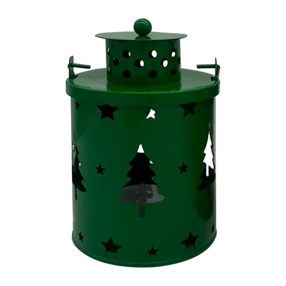 Green Christmas Lantern Led Small Candle Light Holiday Decoration Electronic Flameless Candle For Festive Atmosphere In Green Color Size 3.27X3.15 Inches