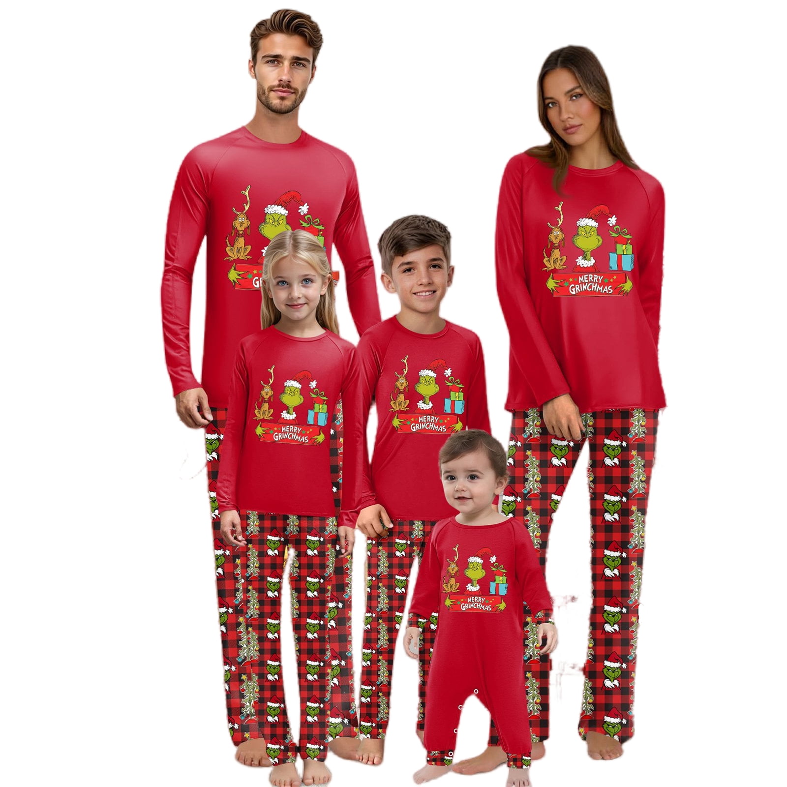 Green Christmas Monster Matching Family Pajamas Set - Matching Family ...