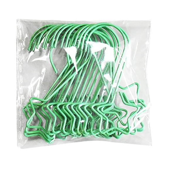 Green Christmas Ornament Hooks For Ball And Stocking Hanging Made From Metal
