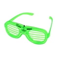 thumbnail image 1 of Green Christmas Party Glow Glasses, Slatted Design, 5 Colors, Led Light With On/Off Button, 1 of 7
