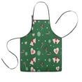 thumbnail image 1 of Green Christmas Pattern Kids Aprons for Girls and Boys,Adjustable Neck Strap Toddler Aprons for Kids Cooking Baking, 1 of 7