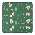 thumbnail image 1 of Green Christmas Pattern Square Fitted Tablecloth with Elastic Edge,Square Table Cover,Washable Elastic Table Cover for Home Kitchen Party Decor 36"x36", 1 of 6