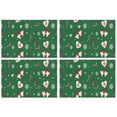 thumbnail image 1 of Green Christmas Pattern Summer Placemats Table Placemats Set Of 4-Linen Kitchen Washable Placemats Table Mats 11.8"x17.7" Non-Slip Heat Resistant, 1 of 6