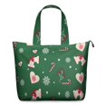 thumbnail image 1 of Green Christmas Pattern Travel Tote Bags for Women Carry On,Large Weekender Bags for Women Travel,Multi Functional Duffle Bag for Work,Shopping,Sports, 1 of 5