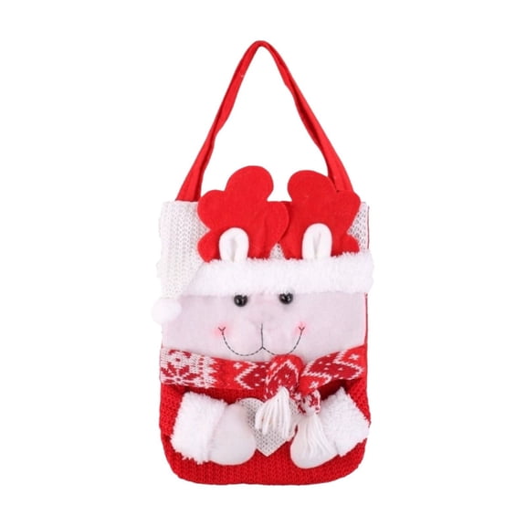 Green Christmas Santa Gift Drawstring Bag, Fabric Pouch for Stocking Stuffers