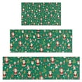thumbnail image 1 of Green Christmas Santa and Icon Pattern Kitchen Rugs Sets Of 3,Kitchen Runner Rugs Non Skid Washable,Decorative Kitchen Floor Mats for Kitchen,Sink,Laundry,17"x30"+ 17"x47" + 17"x59", 1 of 6