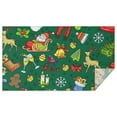 thumbnail image 1 of Green Christmas Santa and Snowman Pattern Rectangle Tablecloth 60"x102",Waterproof Polyester Rectangle Table Cloth, Wipeable Spillproof Polyester Tablecloth for Dining, Camping, Indoor and Outdoor, 1 of 6