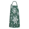 thumbnail image 1 of Green Christmas Snowflake Apron-Garden Aprons for Women with Pockets-Cotton Linen Waterproof Kitchen Cooking Gardening Aprons Adjustable for Kitchen,Cooking,BBQ and Salon 32"x27", 1 of 7