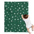 thumbnail image 1 of Green Christmas Snowflake Pattern Blanket,Comfortable Soft Flannel Throw Blanket,All Season,Warm Lightweight Blankets for Sofa Bed Couch Living Room Chair,30"x40", 1 of 4