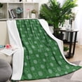 thumbnail image 1 of Green Christmas Snowflake Pattern Blanket,Comfortable Soft Flannel Throw Blanket,All Season,Warm Lightweight Blankets for Sofa Bed Couch Living Room Chair,60"x80", 1 of 4