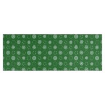 Green Christmas Snowflake Pattern Kitchen Rug Mat,Kitchen Runner Rugs Non Skid Washable,Decorative Kitchen Floor Mats for Kitchen,Sink,Laundry,17"X47"