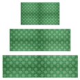 thumbnail image 1 of Green Christmas Snowflake Pattern Kitchen Rugs Sets Of 3,Kitchen Runner Rugs Non Skid Washable,Decorative Kitchen Floor Mats for Kitchen,Sink,Laundry,17"x30"+ 17"x47" + 17"x59", 1 of 6