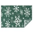 thumbnail image 1 of Green Christmas Snowflake Pattern Rectangle Tablecloth 60"x84",Waterproof Polyester Rectangle Table Cloth, Wipeable Spillproof Polyester Tablecloth for Dining, Camping, Indoor and Outdoor, 1 of 5