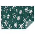 thumbnail image 1 of Green Christmas Snowflake Pattern Rectangle Tablecloth 60"x84",Waterproof Polyester Rectangle Table Cloth, Wipeable Spillproof Polyester Tablecloth for Dining, Camping, Indoor and Outdoor, 1 of 5