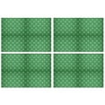 thumbnail image 1 of Green Christmas Snowflake Pattern Summer Placemats Table Placemats Set Of 4-Linen Kitchen Washable Placemats Table Mats 11.8"x17.7" Non-Slip Heat Resistant, 1 of 6
