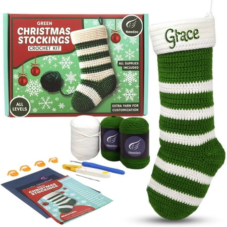 Holiday Stocking Knitting Set, Christmas Crochet Kits, All Supplies Included