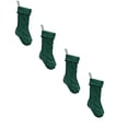 thumbnail image 1 of Green Christmas Stockings Set Of 4, 18 Inch Knitted Cable Knit Stocking With Soft Fabric, Holiday Gift Bag For Fireplace Mantel Home Decor, 1 of 4
