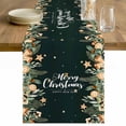 thumbnail image 1 of Green Christmas Table Runner 60 Inches Long Farmhouse Dress Scarves, Xmas Botanical Ball Bell Dining Tablerunner for Coffee Table/Kitchen Island/Party Décor, 13" x 60", 1 of 8