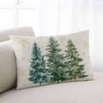 thumbnail image 1 of Green Christmas Tree King Size Pillow Cover, Pillowcase Protectors with Zipper, Breathable Decorative Throw Pillow Case Cover, Green Xmas Tree Snowflake Rustic Pillow Shams for Couch Sofa 20x36Inch, 1 of 8