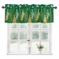 thumbnail image 1 of Green Christmas Tree Kitchen Valances for Windows 54x18 Inch Kitchen Curtains Valances Rod Pocket Golden Xmas Tree Snowflake Winter Bathroom Window Valances for Window Treatment Decor, 1 of 6