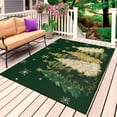 thumbnail image 1 of Green Christmas Tree Outdoor Rug 4x6 Ft, Non Slip Washable Area Rug, Xmas Tree Winter Snowflake Patio Rugs Carpet Runner, Large Floor Mat for Indoor/Outdoor Deck Porch Camping, 1 of 8