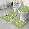 thumbnail image 1 of Green Christmas Tree Pattern Bathroom Rugs Sets 3 Piece,Toilet Cover Set,Absorbent Non Slip Bathroom Mats Sets with U-Shaped Contour Rug Toilet Rug Set, 1 of 5