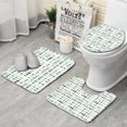 thumbnail image 1 of Green Christmas Tree Pattern Bathroom Rugs Sets 3 Piece,Toilet Cover Set,Absorbent Non Slip Bathroom Mats Sets with U-Shaped Contour Rug Toilet Rug Set, 1 of 5