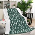 thumbnail image 1 of Green Christmas Tree Pattern Blanket,Comfortable Soft Lamb Wool Throw Blanket,All Season,Warm Lightweight Blankets for Sofa Bed Couch Living Room Chair,50"x60", 1 of 4
