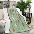 thumbnail image 1 of Green Christmas Tree Pattern Blanket,Comfortable Soft Lamb Wool Throw Blanket,All Season,Warm Lightweight Blankets for Sofa Bed Couch Living Room Chair,50"x60", 1 of 4