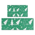 thumbnail image 1 of Green Christmas Tree Pattern Kitchen Rugs Sets Of 2,Anti Fatigue Kitchen Mat Rugs Non Slip Washable,Decorative Kitchen Floor Mats for Kitchen,Sink,Laundry,17"x30"+17"x47", 1 of 7