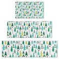thumbnail image 1 of Green Christmas Tree Pattern Kitchen Rugs Sets Of 3,Kitchen Runner Rugs Non Skid Washable,Decorative Kitchen Floor Mats for Kitchen,Sink,Laundry,17"x30"+ 17"x47" + 17"x59", 1 of 6