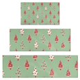 thumbnail image 1 of Green Christmas Tree Pattern Kitchen Rugs Sets Of 3,Kitchen Runner Rugs Non Skid Washable,Decorative Kitchen Floor Mats for Kitchen,Sink,Laundry,17"x30"+ 17"x47" + 17"x59", 1 of 6