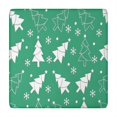 thumbnail image 1 of Green Christmas Tree Pattern Square Fitted Tablecloth with Elastic Edge,Square Table Cover,Washable Elastic Table Cover for Home Kitchen Party Decor 34"x34", 1 of 6