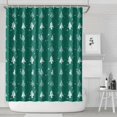 thumbnail image 1 of Green Christmas Tree and Snow Pattern Shower Curtain 84"x72" ,Bathroom Decorative Shower Curtains Set with 12 Hooks,Modern Waterproof Washable Shower Curtain, 1 of 6