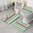 thumbnail image 1 of Green Christmas Tree and Snowflake Pattern Bathroom Rugs Sets 3 Piece,Toilet Cover Set,Absorbent Non Slip Bathroom Mats Sets with U-Shaped Contour Rug Toilet Rug Set, 1 of 5