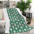 thumbnail image 1 of Green Christmas Tree and Snowflake Pattern Blanket,Comfortable Soft Lamb Wool Throw Blanket,All Season,Warm Lightweight Blankets for Sofa Bed Couch Living Room Chair,50"x60", 1 of 4