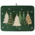 thumbnail image 1 of Green Christmas Tree Snowflakes Dish Drying Mat for Kitchen Counter 18x24 Inch Winter Xmas Holiday Dish Rack Mat Absorbent Microfiber Dish Draining Mat Reversible Drainer Pad, 1 of 7