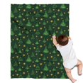 thumbnail image 1 of Green Christmas Tree and Star Pattern Blanket,Comfortable Soft Lamb Wool Throw Blanket,All Season,Warm Lightweight Blankets for Sofa Bed Couch Living Room Chair,30"x40", 1 of 4