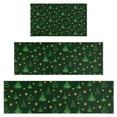 thumbnail image 1 of Green Christmas Tree and Star Pattern Kitchen Rugs Sets Of 3,Kitchen Runner Rugs Non Skid Washable,Decorative Kitchen Floor Mats for Kitchen,Sink,Laundry,17"x30"+ 17"x47" + 17"x59", 1 of 6