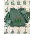 thumbnail image 1 of Green Christmas Tree Sweater with Christmas Bows - Merry and Bright Holiday Sweatshirt, 1 of 4