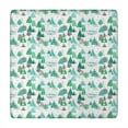 thumbnail image 1 of Green Christmas Tree and Text Pattern Square Fitted Tablecloth with Elastic Edge,Square Table Cover,Washable Elastic Table Cover for Home Kitchen Party Decor 34"x34", 1 of 6