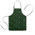 thumbnail image 1 of Green Christmas Tree and Star Pattern Kids Aprons for Girls and Boys,Adjustable Neck Strap Toddler Aprons for Kids Cooking Baking, 1 of 7