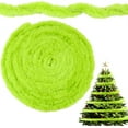 thumbnail image 1 of Green Christmas Trimming Furry Ribbon,2X236In Christmas Faux Fur Ribbon,Winter Holiday Garland Ornament for Christmas Tree,Wreath, 1 of 6