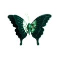 thumbnail image 1 of Green Christmas Velvet Butterfly Hanging Ornament, Double Layer Glitter Accent for Tree Wreath Garland Holiday Decoration, 1 of 4