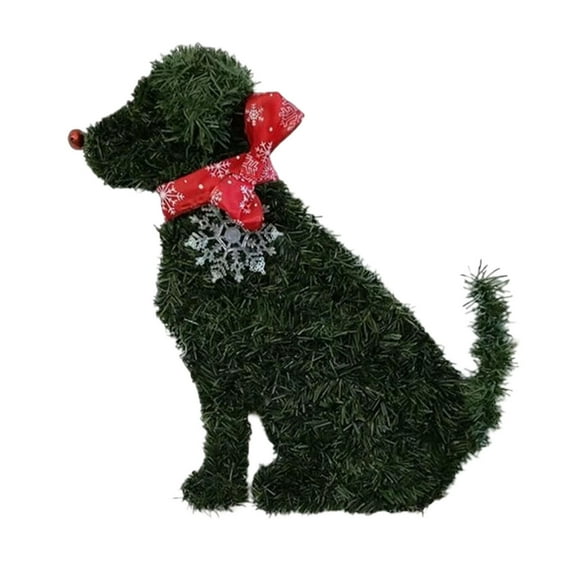 Green Christmas Wreath With LED Lights Christmas Wreath For Front Door Winter Wreath With Red Bow Needles Holiday Wreath Seasonal Décor For Front Door Window Fire