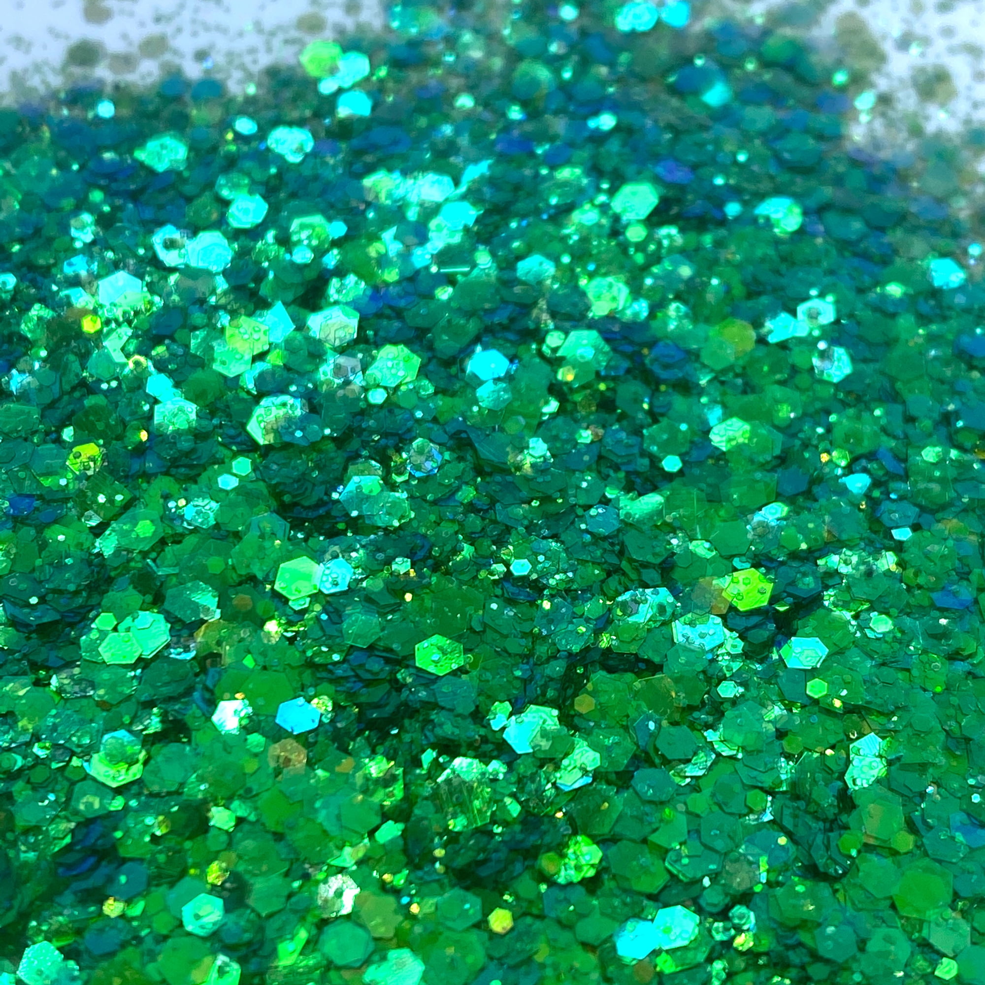 Green Chunky Mix Holographic Glitter for Crafts, Epoxy, Resin, Tumblers, DIY Decorations, Nail Art (1oz = 28g)