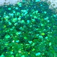 thumbnail image 1 of Green Chunky Mix Holographic Glitter for Crafts, Epoxy, Resin, Tumblers, DIY Decorations, Nail Art (1oz = 28g), 1 of 2